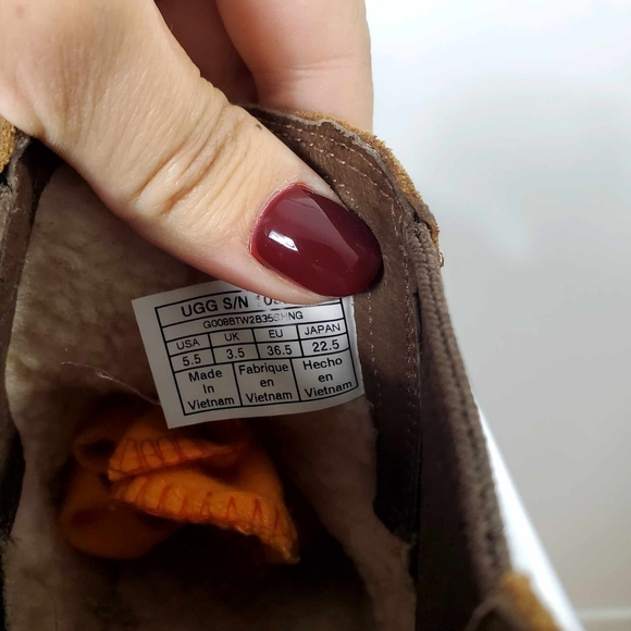 UGG Bonham II Chelsea Ankle Boots Brown Distressed PullOn Shearling Lined - Picture 7 of 11